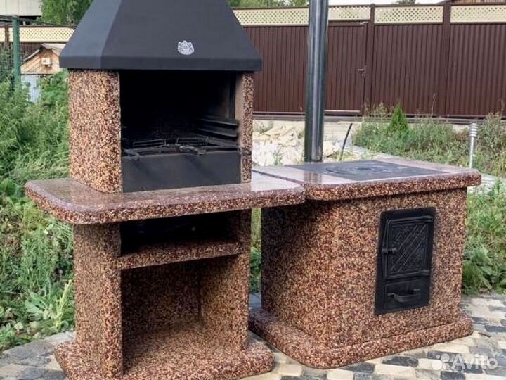 Комплекс барбекю,печь под казан,модуль под тандыр