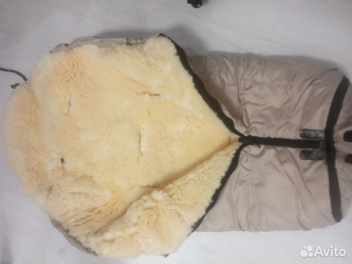 Конверт в коляску из овчины