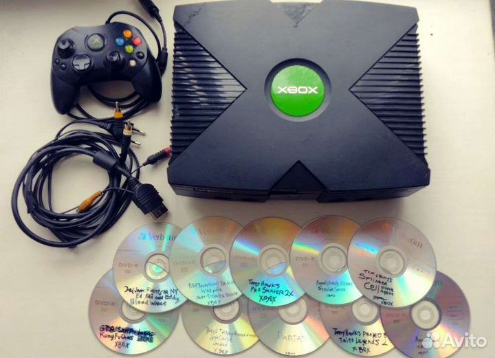 Xbox original + 20 игр