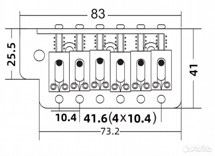 Тремоло шестиболтовое с Farida Marina f-3030