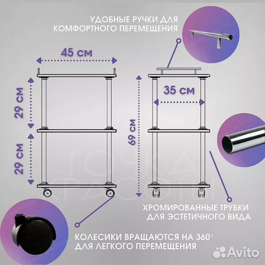 Этажерка на колесиках