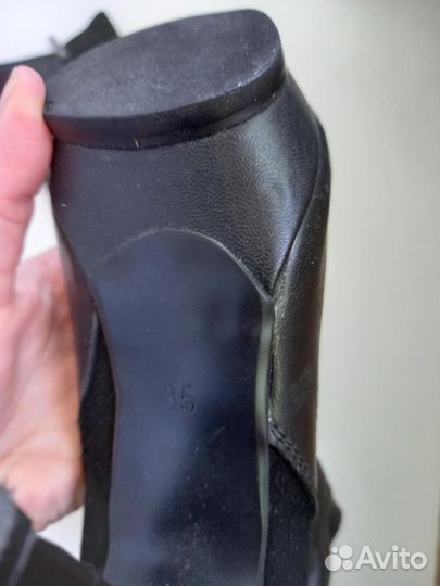 Сапоги женские натуральная кожа размер 35 36