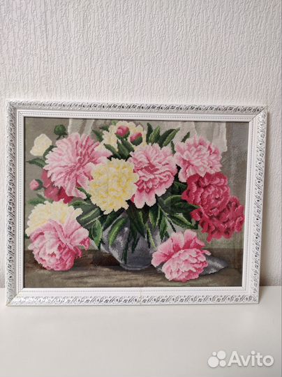 Картина, вышитая крестом, ручная работа