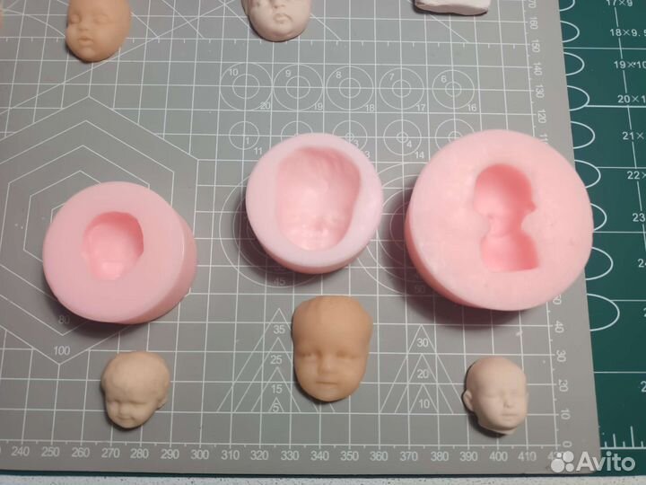 Силиконовые формы личиков для ватных игрушек