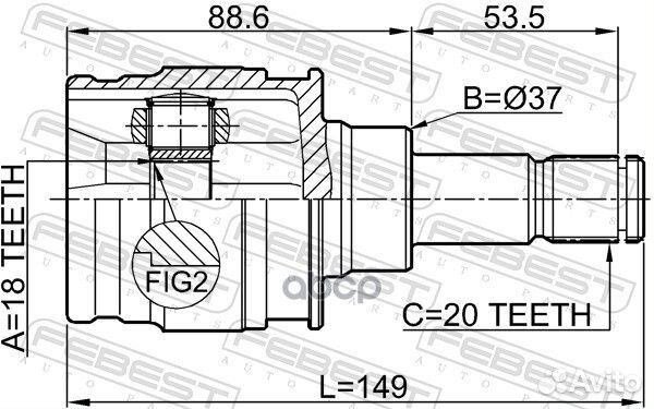 Шрус 0111-ACA33R 0111-ACA33R Febest
