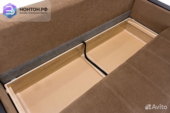 Диван еврокнижка Денвер светло-коричневый