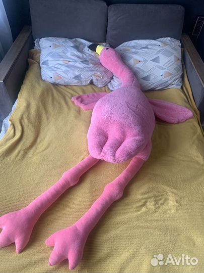 Большая мягкая игрушка. Фламинго розовый