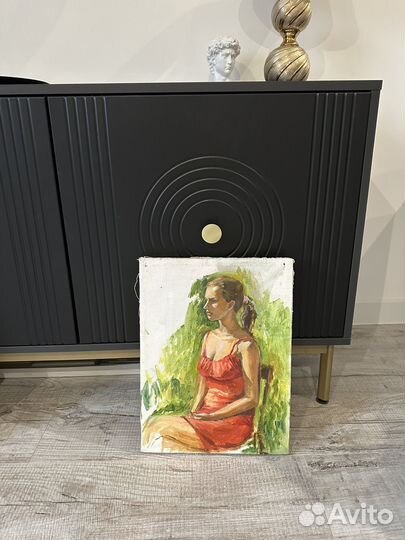 Этюд картина Портрет девушки холст,масло