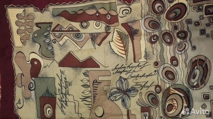 Павлопосадский платок шерсть 89*89