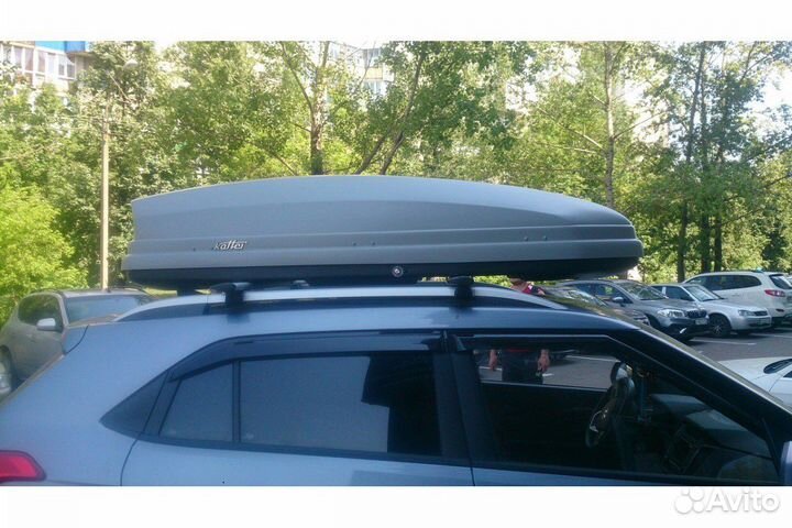 Автобокс на крышу Koffer A480 серый матовый