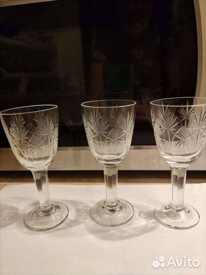 Хрусталь/стекло вазы, стаканы, рюмки