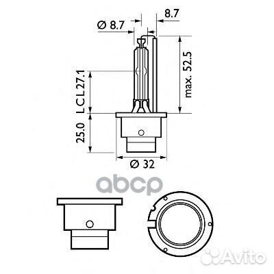 Лампа ксеноновая D2S Vision 4600K 85V 35W P32d