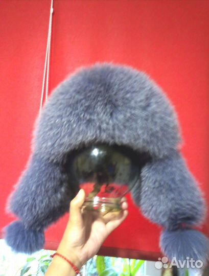 Шапка ушанка из песца