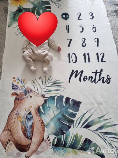 Плед для фотосессии месяцев жизни малыша