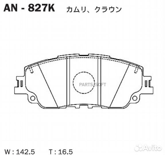 Akebono AN827K Колодки тормозные дисковые передние