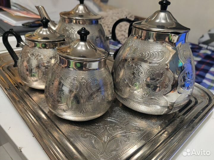 Мельхиоровый чайный сервиз СССР