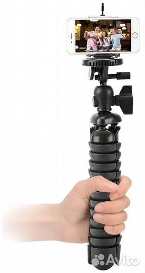 Штатив для телефона гибкий, черный