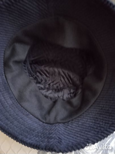 Шляпка чёрная вельвет