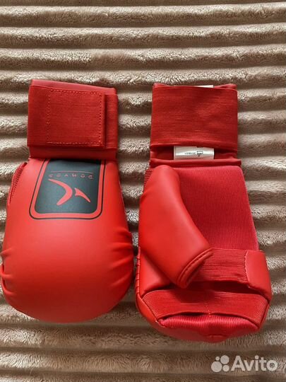 Митенки (перчатки) для каратэ красные