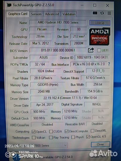 Asus HD 7850 2GB