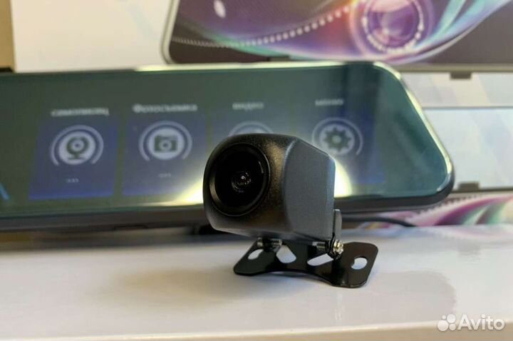 Видеорегистратор сенсор зеркало с 2 камерами