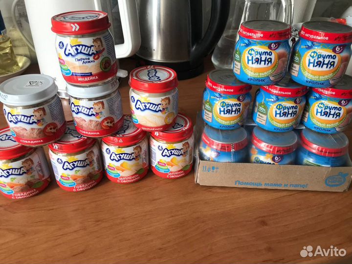 Пюре овощное, мясное Агуша, Фруто Няня