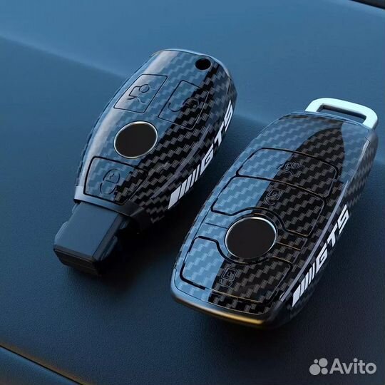 Чехол на ключ Mercedes / Мерседес carbone old
