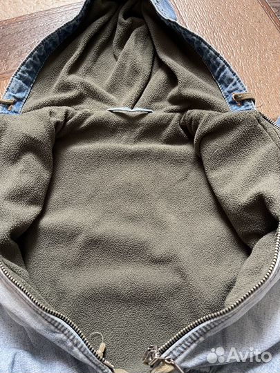 Джинсовый костюм утеплённый для мальчика 92