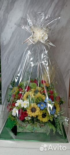 Букет в коробке из мыла