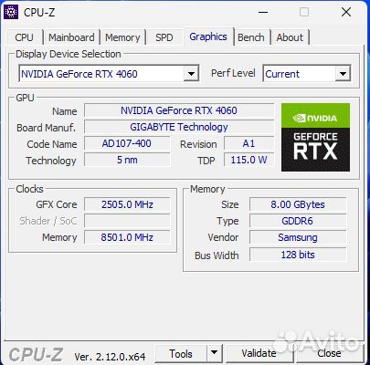 Видеокарта gigabyte rtx 4060 белая