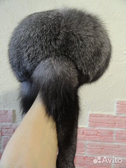 Шапка ушанка из чернобурки женская