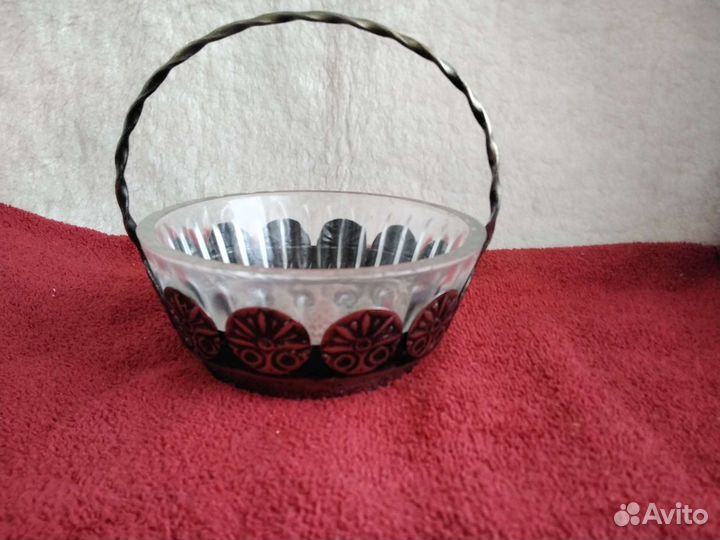 Конфетница с мельхиором СССР