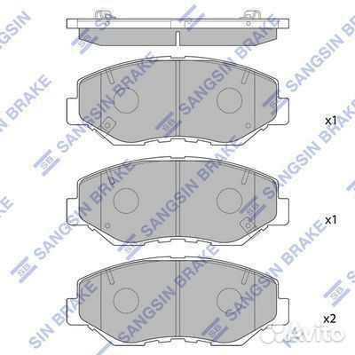 Колодки дисковые п. honda accord 2.0-2.4cdti & 4wd