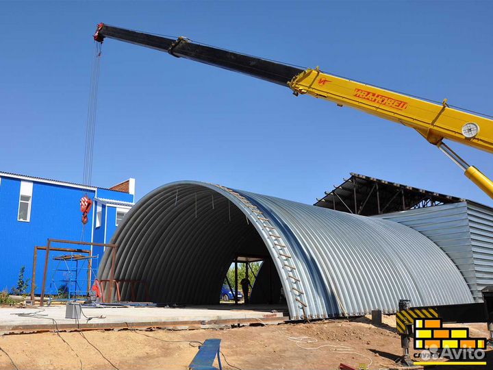 Ангар арочный новый с монтажом