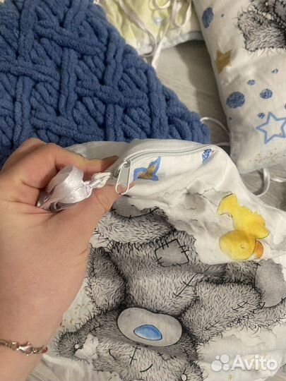 Бортики в детскую кроватку плюс косичка