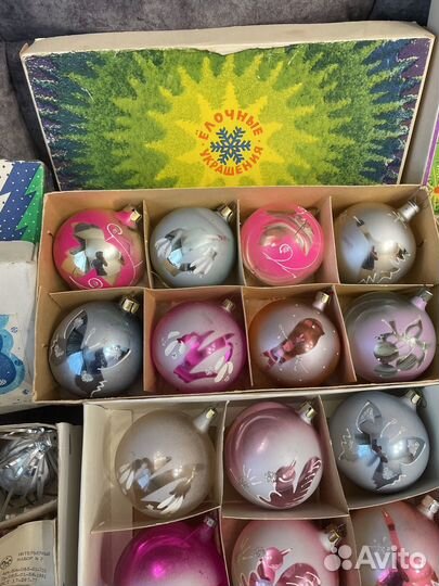 Наборы елочных игрушек СССР