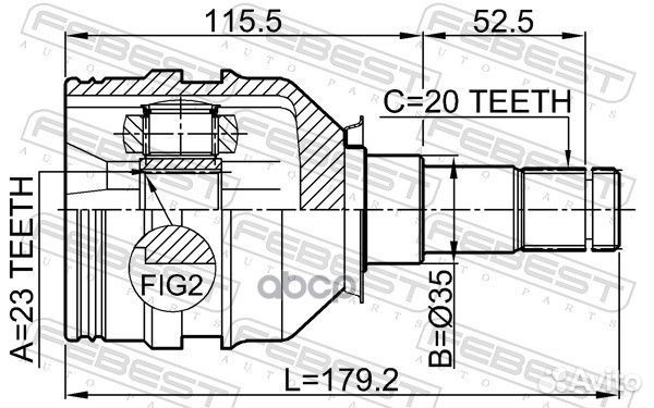 Шрус 0111ZZT250 Febest