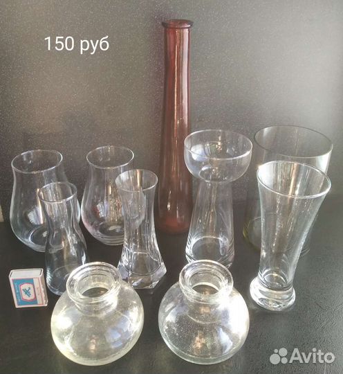 Вазы, крынка, подсвечники, шкатулка