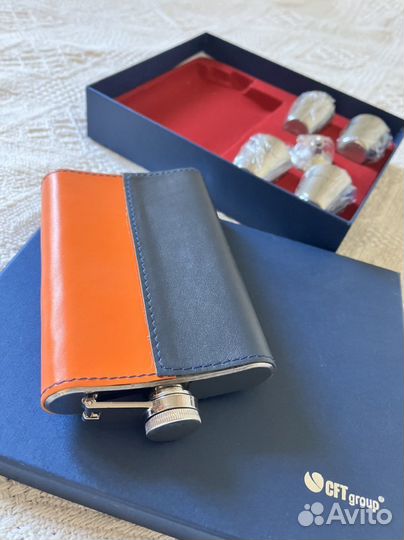 Фляга и рюмки стальные подарочный набор для мужчин