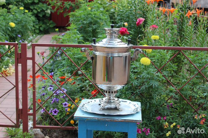 Тульский самовар с подносом