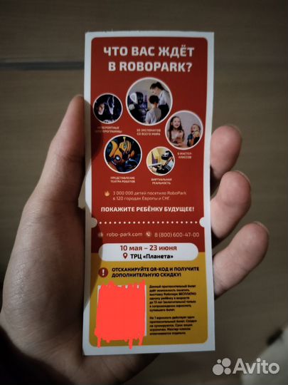 Билет на выставку роботов