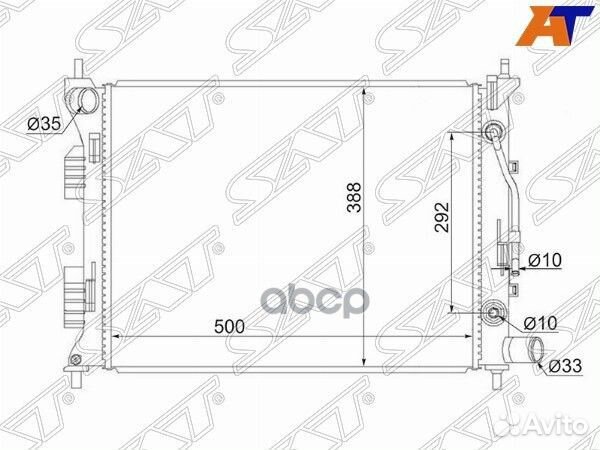 Радиатор hyundai solaris / KIA RIO III 6AT 15
