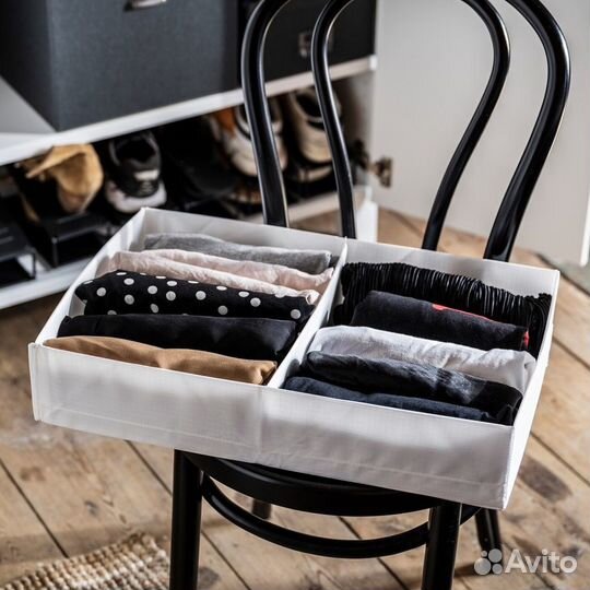 Ящик с отделениями IKEA Стук, белый 34x51x10 см