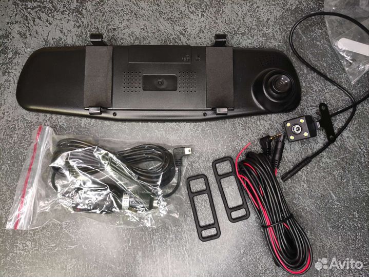 Видеорегистратор зеркало hd 1080 с 2мя камерами
