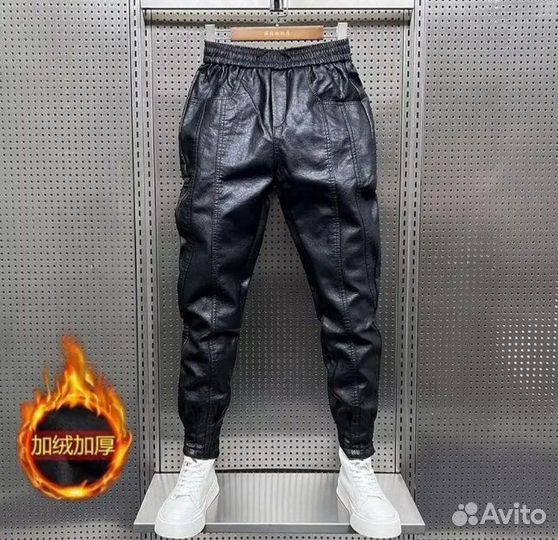 Кожаные брюки мужские