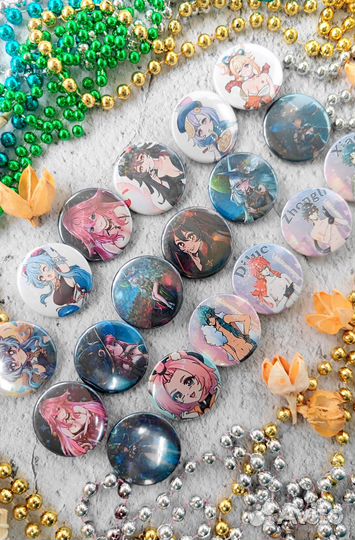 Набор значков Геншин Genshin impact 10шт