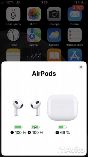 Наушники air pods 3 luxe