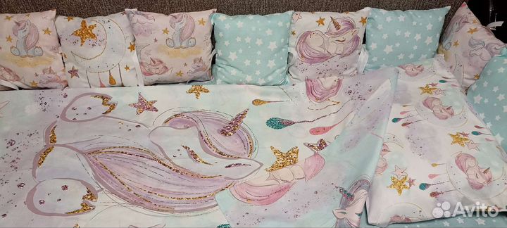 Бортики в кроватку новые