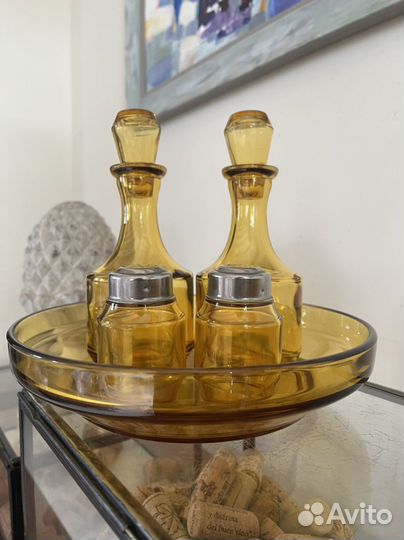 Круэт для специй крупный янтарное стекло. Испания