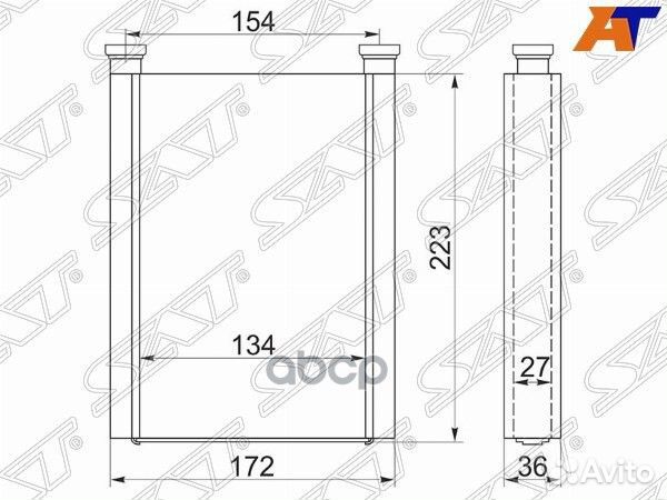 Радиатор отопителя салона toyota vitz/platz/PRO